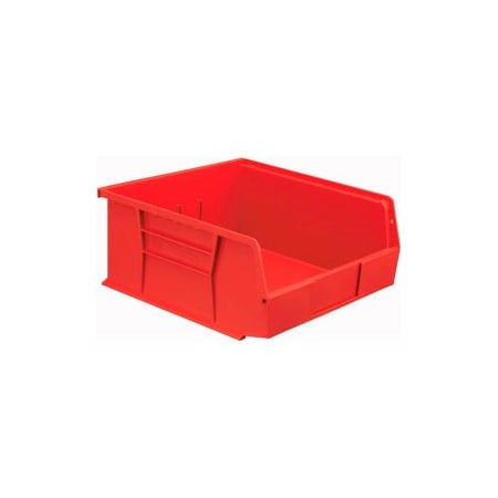 Quantum Storage Systems Hang & Stack Storage Bin, Plastic, Red, 6 PK QUS235RD